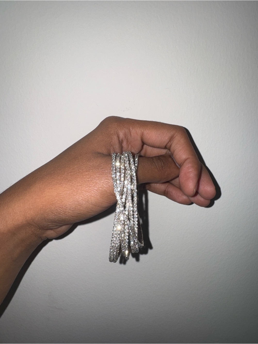 Silver-Tone Crystal Multi-Strand Bracelet - Elegant Sparkle